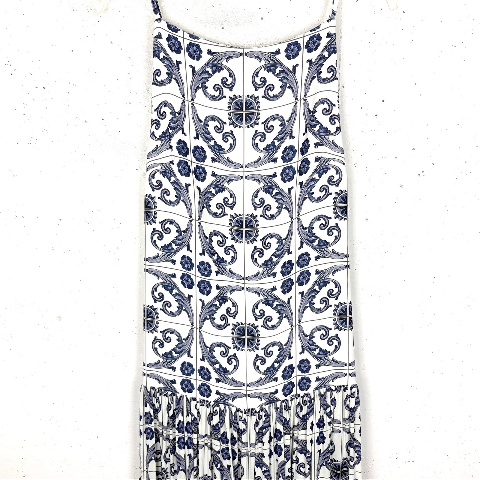 Palm Noosa Bianca Dress Maxi Square Neckline Dropped Waist Viscose Crepe Size 6 — image 8 of 8